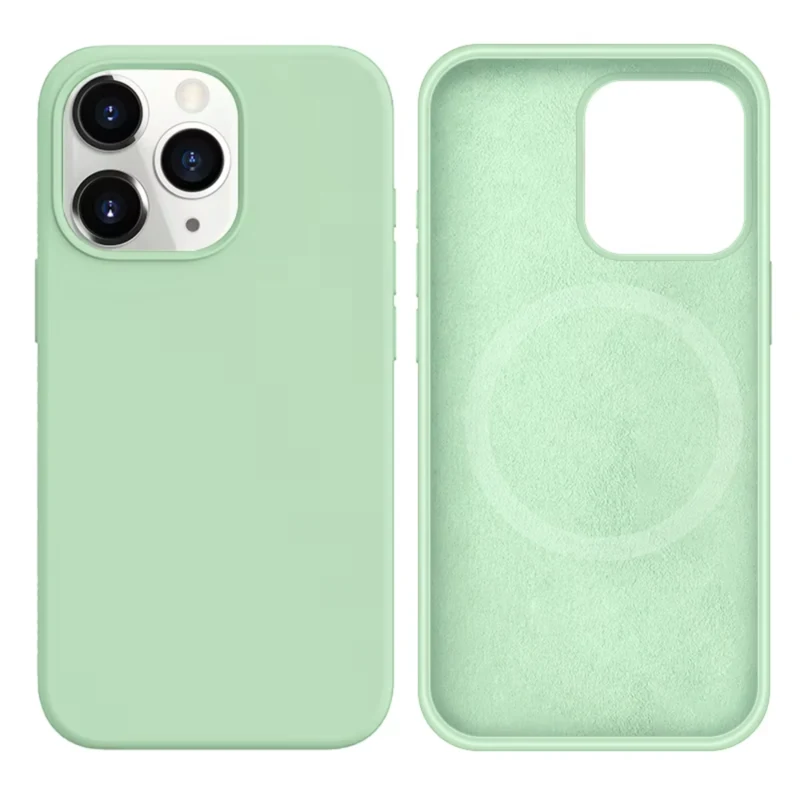LindeCovers iPhone 14 Pro Max Silikonecover - MagSafe Kompatibel 68 Pistachio