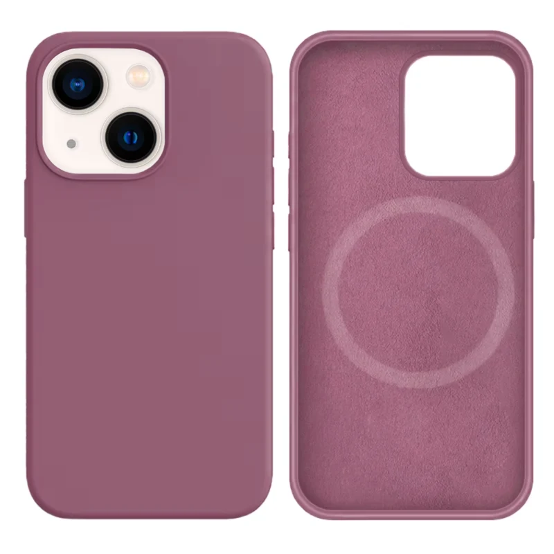 LindeCovers iPhone 14 Plus Silikonecover - MagSafe Kompatibel 62 Black Currant