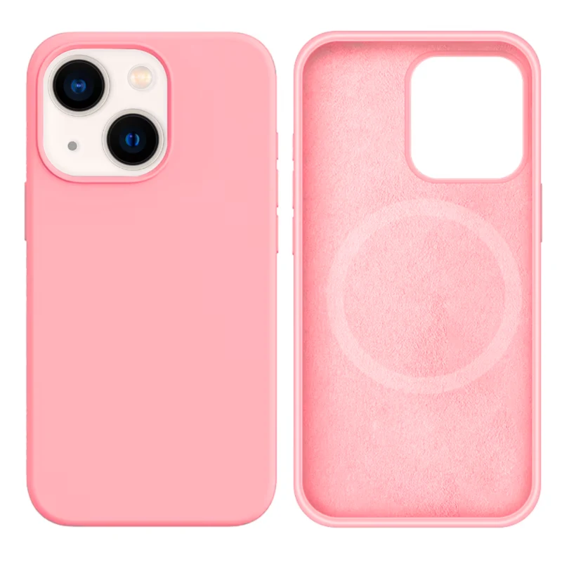 LindeCovers iPhone 15 Silikonecover - MagSafe Kompatibel 6 Rose Pink