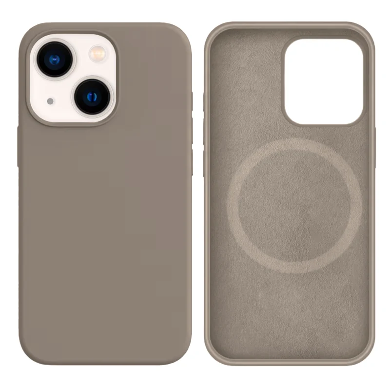 LindeCovers iPhone 15 Silikonecover - MagSafe Kompatibel 23 Pebble