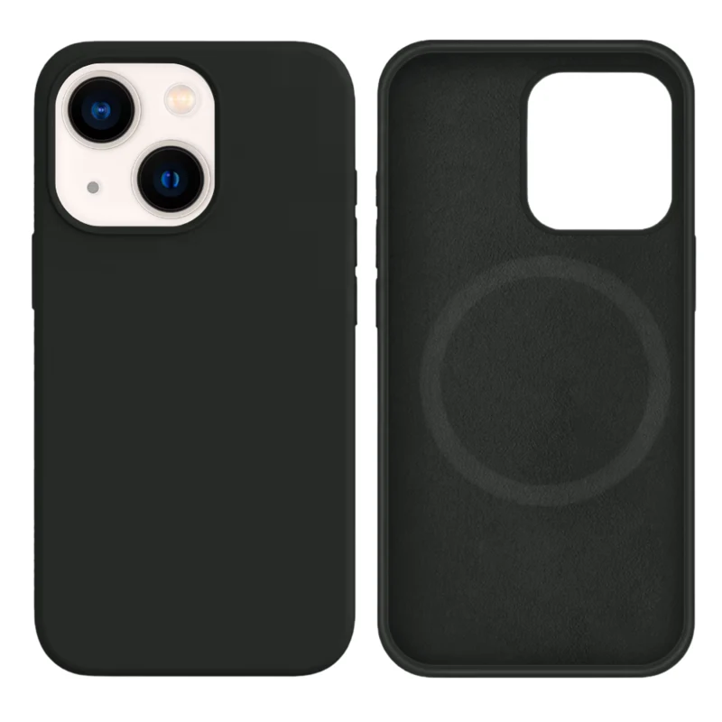LindeCovers iPhone 15 Silikonecover - MagSafe Kompatibel 34 Olive