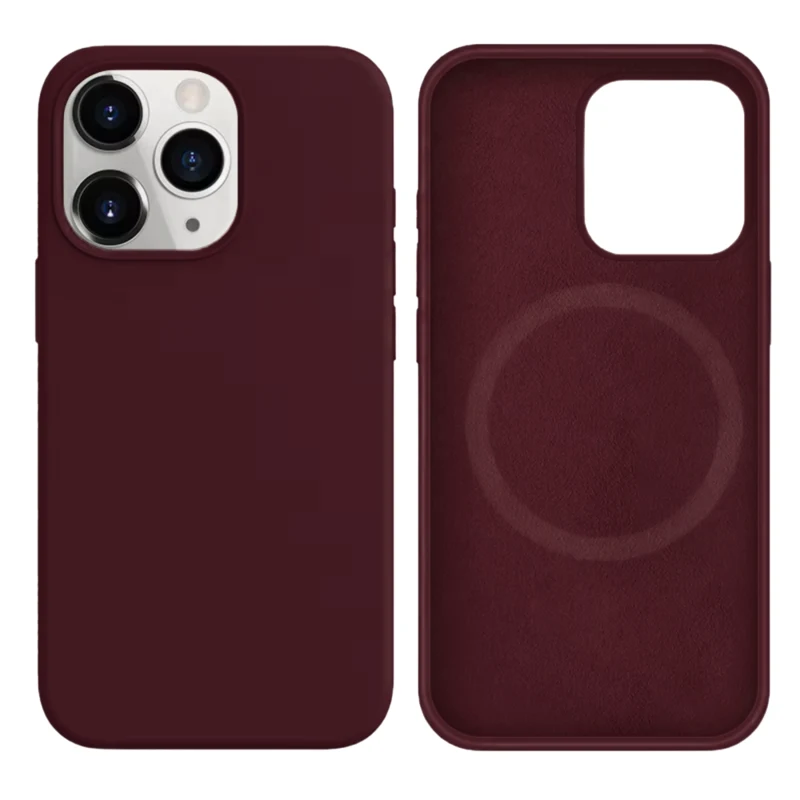 LindeCovers iPhone 15 Pro Silikonecover - MagSafe Kompatibel 67 Plum