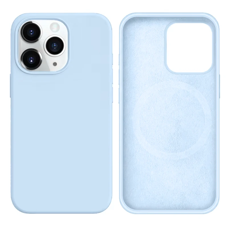 LindeCovers iPhone 15 Pro Silikonecover - MagSafe Kompatibel 43 New Sky Blue