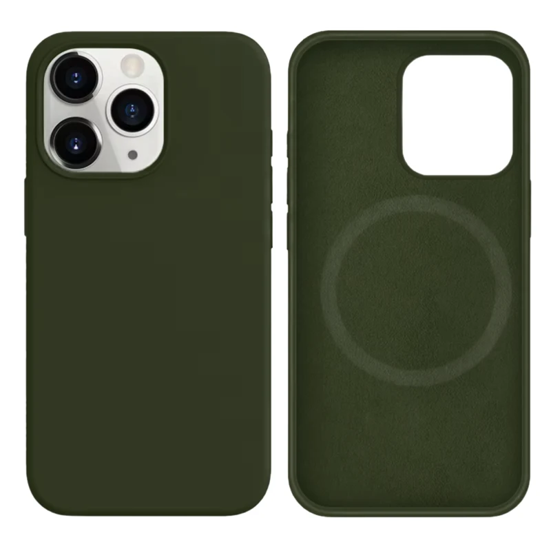 LindeCovers iPhone 15 Pro Silikonecover - MagSafe Kompatibel 48 Pine Forest Green