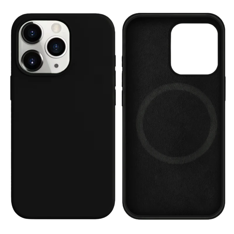 LindeCovers iPhone 15 Pro Silikonecover - MagSafe Kompatibel 18 Black