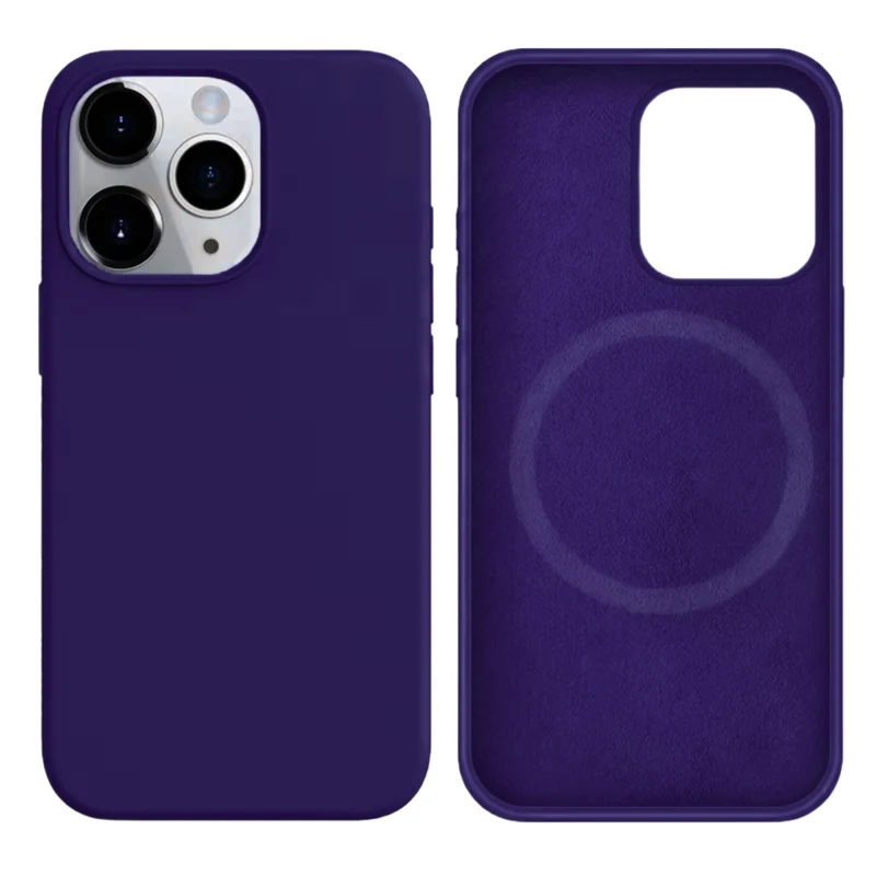 LindeCovers iPhone 15 Pro Max Silikonecover - MagSafe Kompatibel 30 Dark Purple