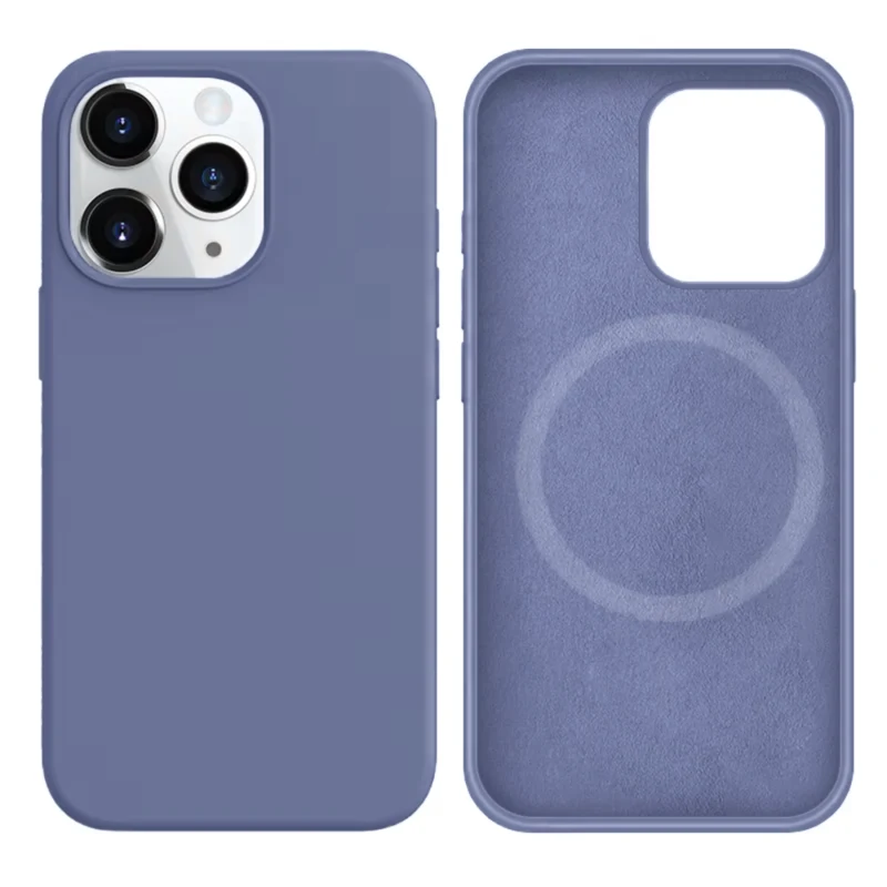 LindeCovers iPhone 15 Pro Max Silikonecover - MagSafe Kompatibel 46 Lavender Gray