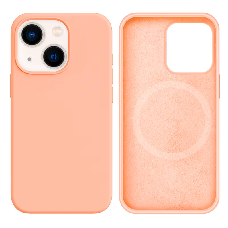 LindeCovers iPhone 15 Plus Silikonecover - MagSafe Kompatibel 59 Grapefruit