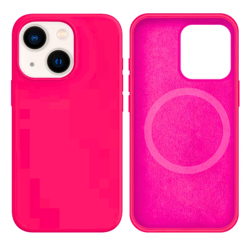 LindeCovers iPhone 15 Plus Silikonecover - MagSafe Kompatibel 47 Fluorescent