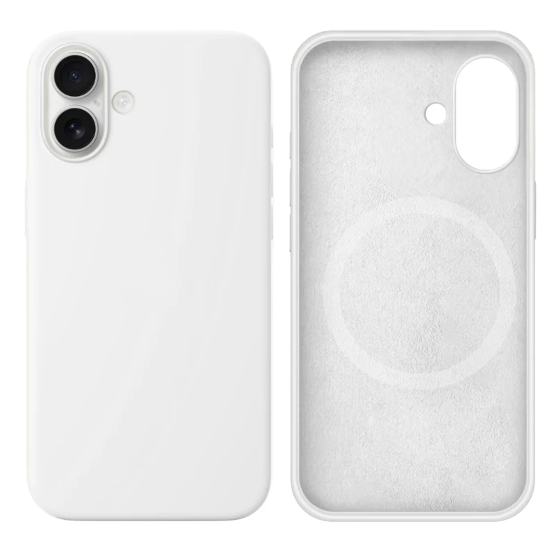 LindeCovers iPhone 16 Silikonecover - MagSafe Kompatibel 9 White