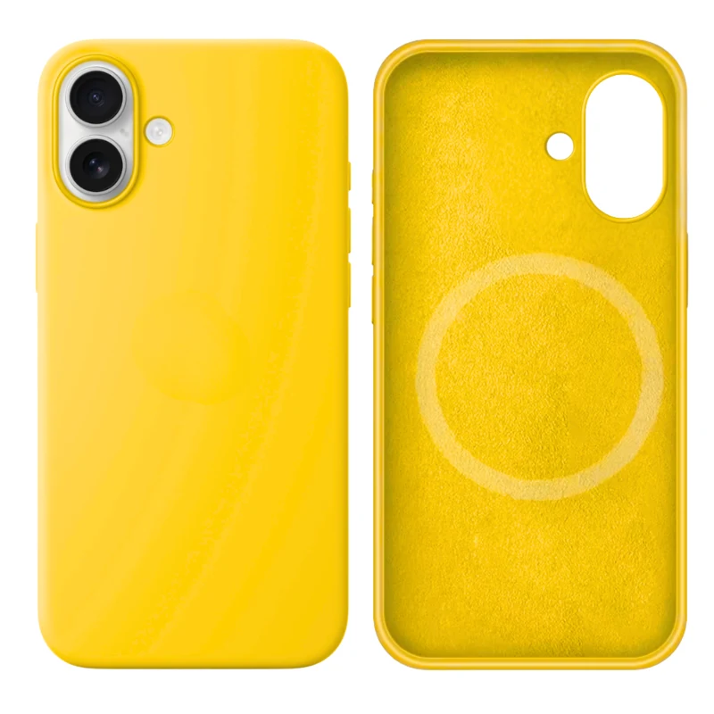 LindeCovers iPhone 16 Silikonecover - MagSafe Kompatibel 4 Yellow