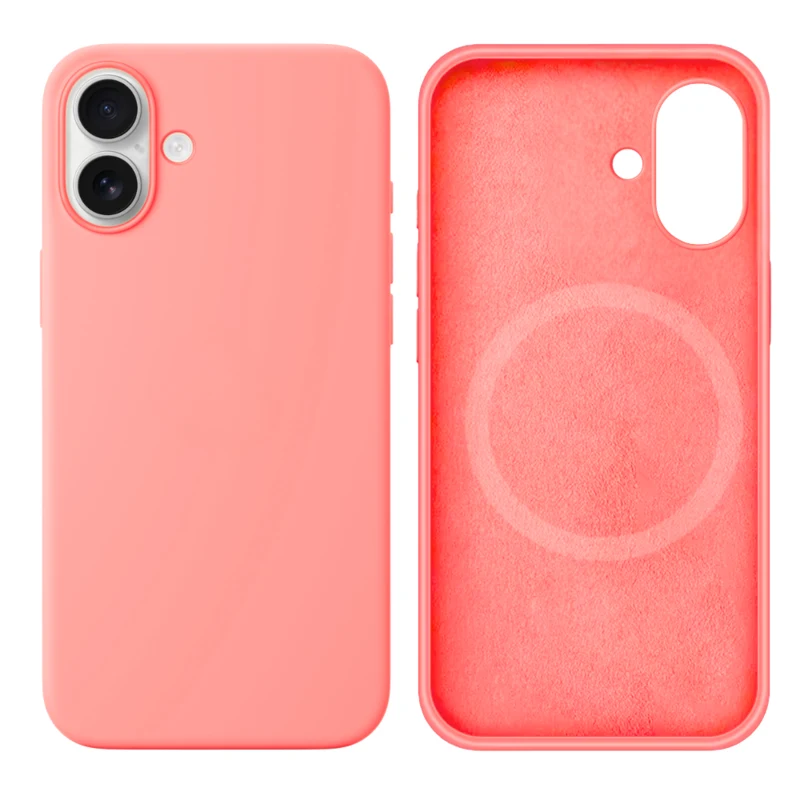 LindeCovers iPhone 16 Silikonecover - MagSafe Kompatibel 12 Pink