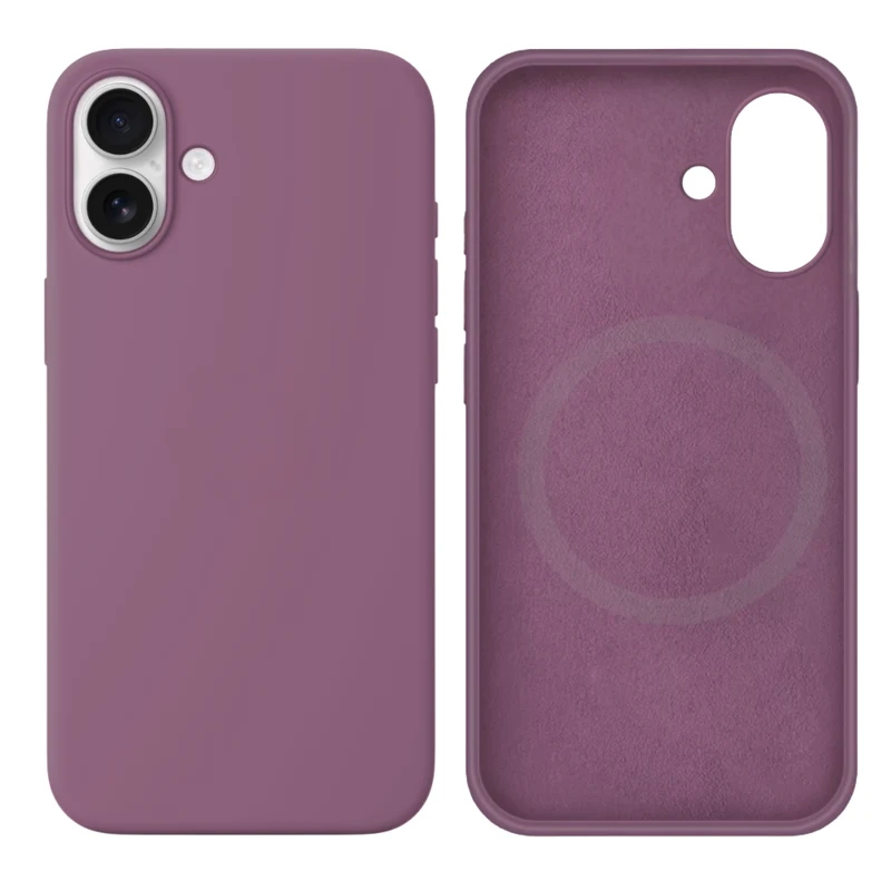 LindeCovers iPhone 16 Silikonecover - MagSafe Kompatibel 62 Black Currant