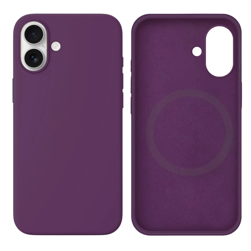 LindeCovers iPhone 16 Silikonecover - MagSafe Kompatibel 45 Purple
