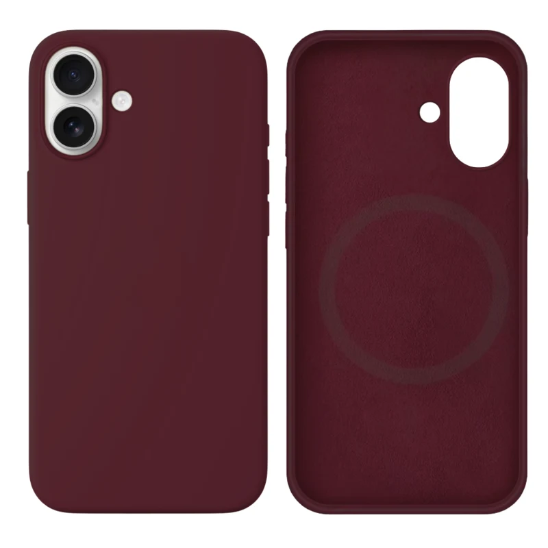 LindeCovers iPhone 16 Silikonecover - MagSafe Kompatibel 67 Plum