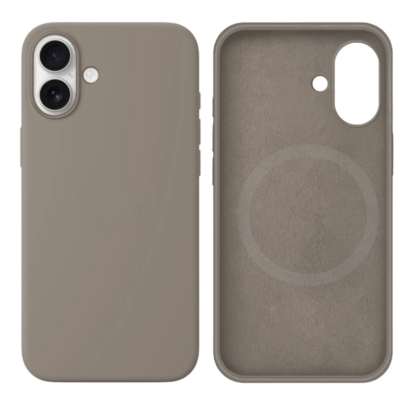 LindeCovers iPhone 16 Silikonecover - MagSafe Kompatibel 23 Pebble