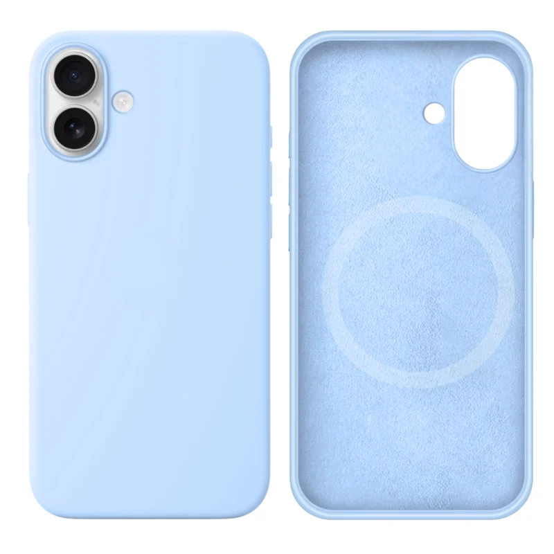 LindeCovers iPhone 16 Silikonecover - MagSafe Kompatibel 43 New Sky Blue