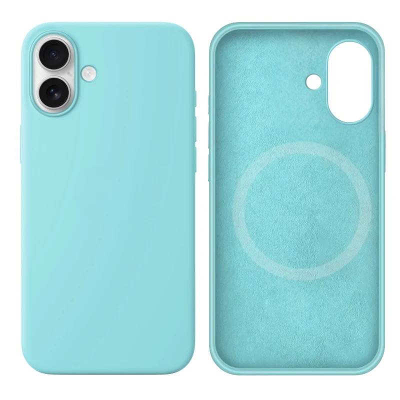 LindeCovers iPhone 16 Silikonecover - MagSafe Kompatibel 44 Blue Sea
