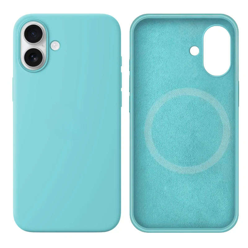 LindeCovers iPhone 16 Silikonecover - MagSafe Kompatibel 21 Ice Aquamarine