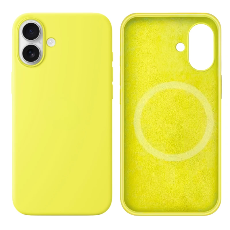 LindeCovers iPhone 16 Silikonecover - MagSafe Kompatibel 32 Shiny Yellow