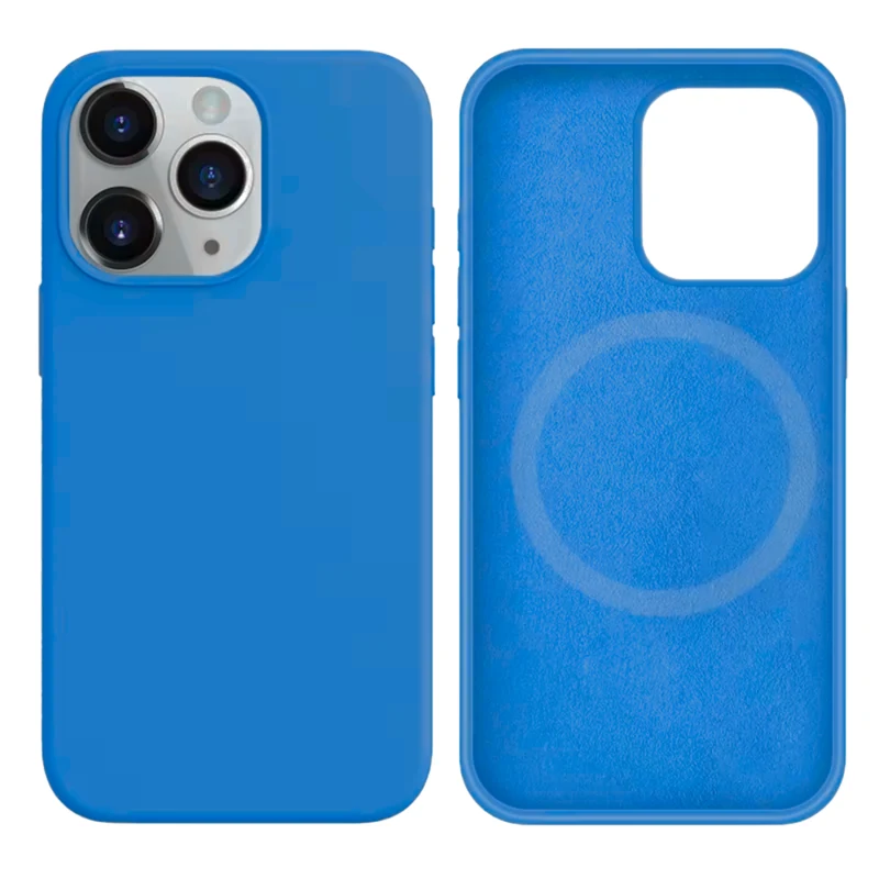 LindeCovers iPhone 16 Pro Silikonecover - MagSafe Kompatibel 3 Deep Lake Blue
