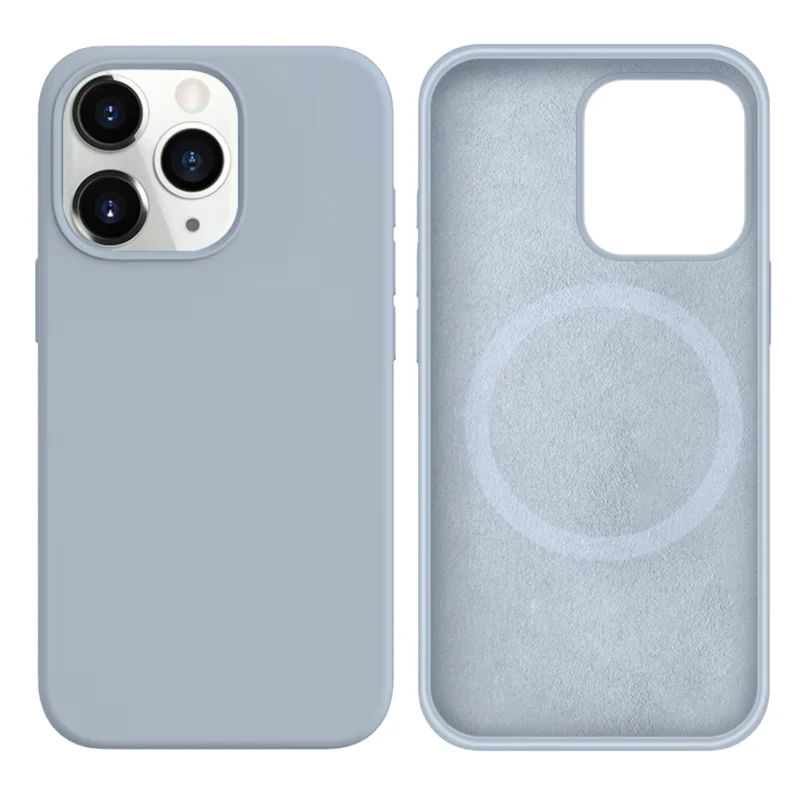 LindeCovers iPhone 16 Pro Max Silikonecover - MagSafe Kompatibel 26 Blue Gray