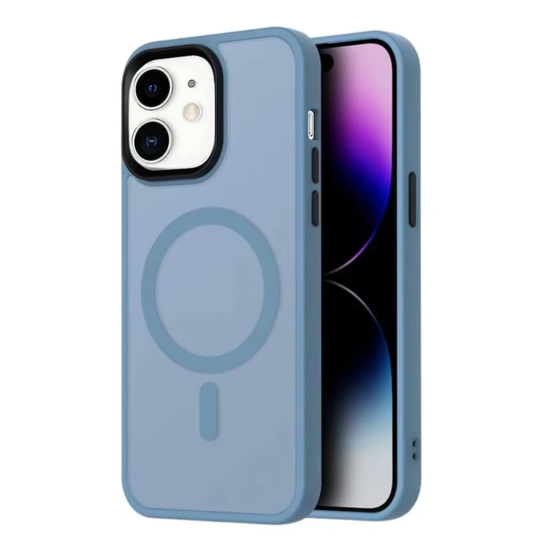 LindeCovers iPhone 12/12 Pro Transparent Cover - MagSafe Kompatibel 03 Sierra Blue