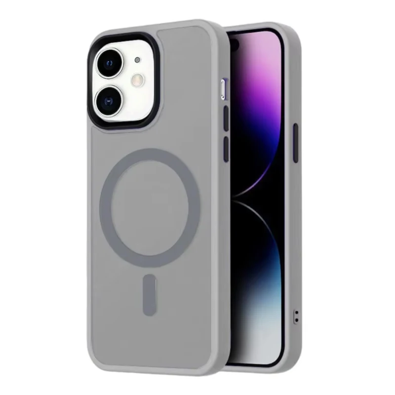 LindeCovers iPhone 12/12 Pro Transparent Cover - MagSafe Kompatibel 04 Gray