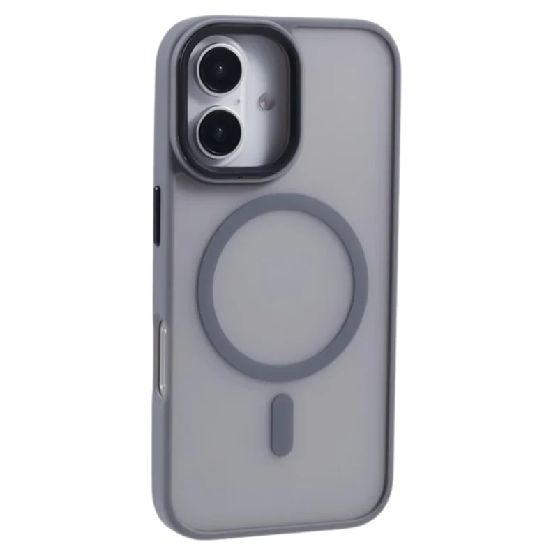 LindeCovers iPhone 16 Transparent Cover - MagSafe Kompatibel 04 Gray