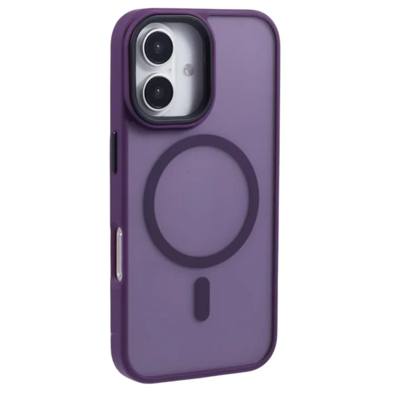 LindeCovers iPhone 16 Plus Transparent Cover - MagSafe Kompatibel 06 Dark Purple