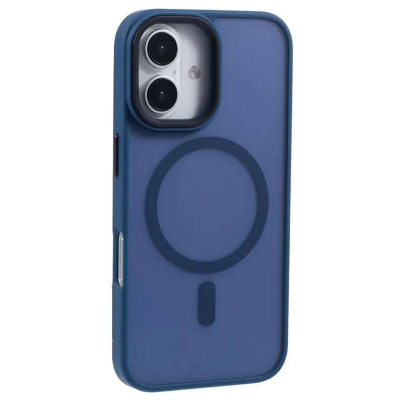LindeCovers iPhone 16 Plus Transparent Cover - MagSafe Kompatibel 07 Dark Blue