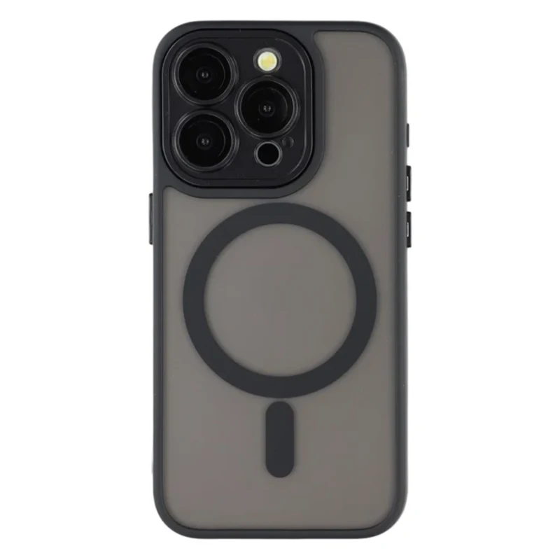 LindeCovers iPhone 12 Pro Max Premium Transparent Cover - MagSafe Kompatibel 08 Black