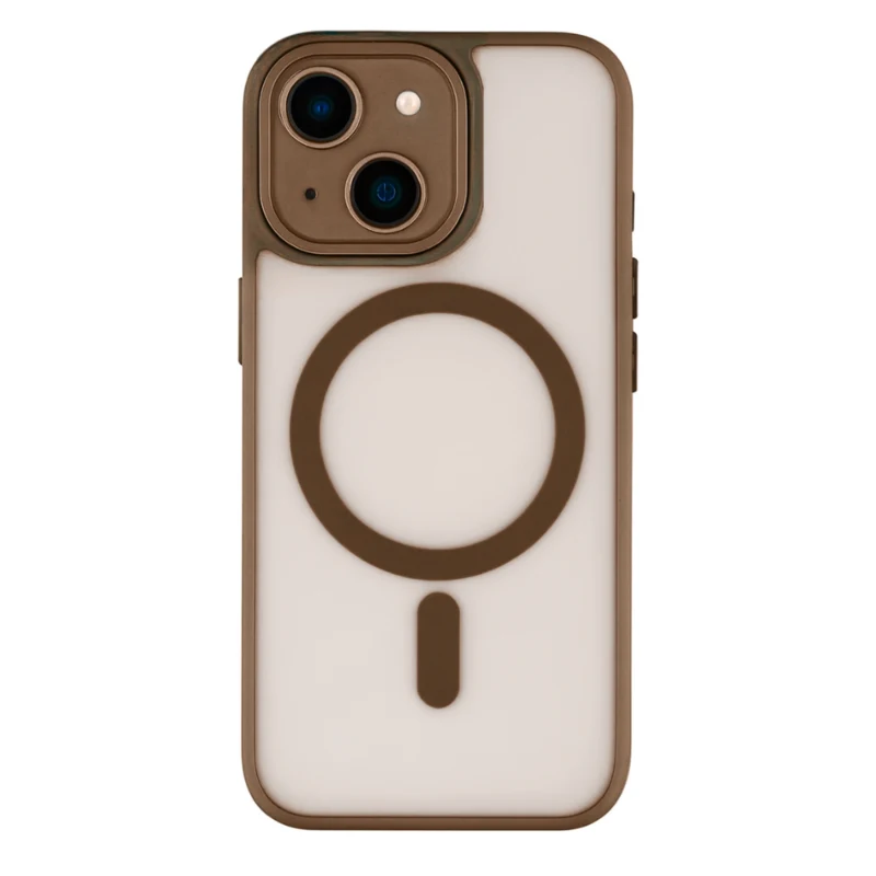 LindeCovers iPhone 13 Premium Transparent Cover - MagSafe Kompatibel 01 Dessert Gold