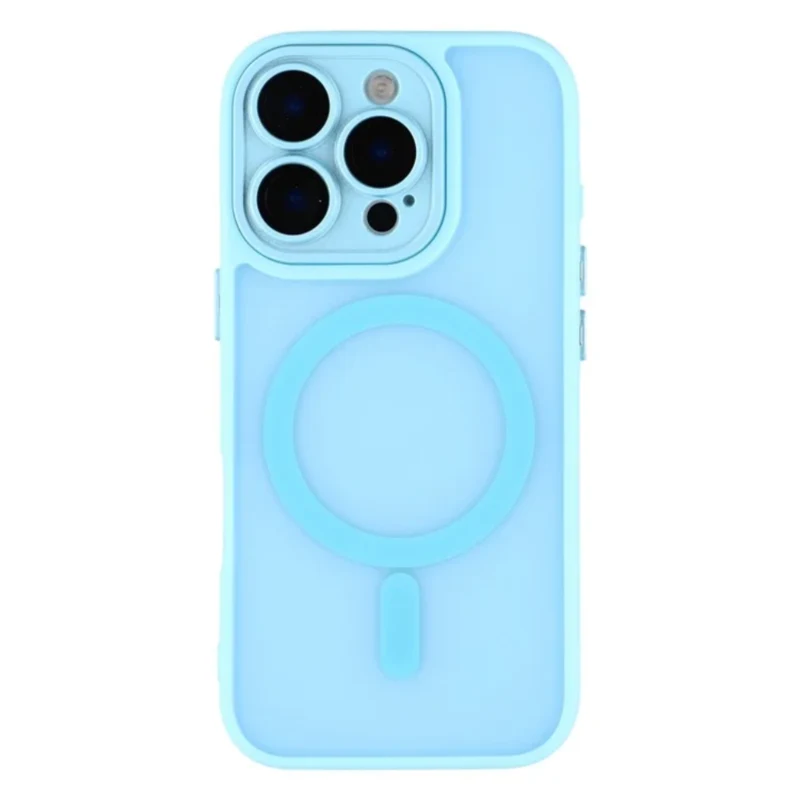 LindeCovers iPhone 14 Pro Premium Transparent Cover - MagSafe Kompatibel 03 Sierra Blue