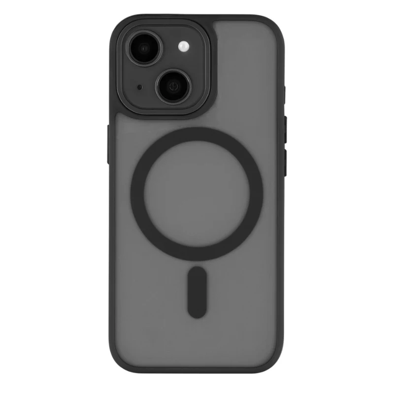 LindeCovers iPhone 15 Premium Transparent Cover - MagSafe Kompatibel 08 Black