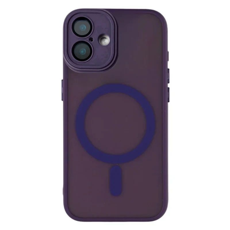 LindeCovers iPhone 16 Premium Transparent Cover - MagSafe Kompatibel 06 Dark Purple
