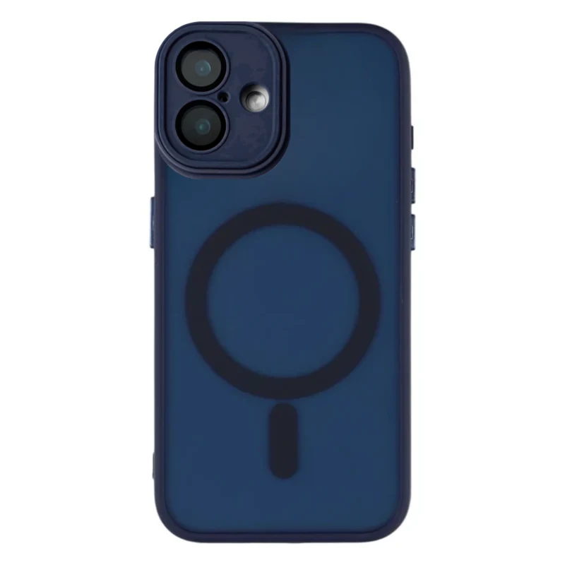 LindeCovers iPhone 16 Plus Premium Transparent Cover - MagSafe Kompatibel 07 Dark Blue