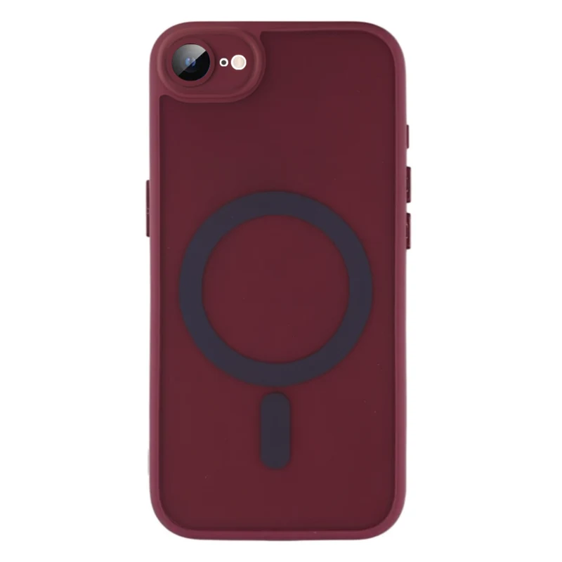 LindeCovers iPhone 16e Premium Transparent Cover - MagSafe Kompatibel 10 Plum Red