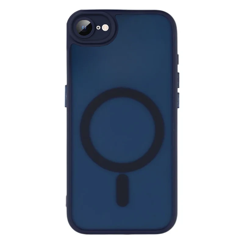 LindeCovers iPhone 16e Premium Transparent Cover - MagSafe Kompatibel 07 Dark Blue