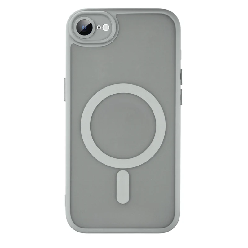 LindeCovers iPhone 16e Premium Transparent Cover - MagSafe Kompatibel 04 Gray