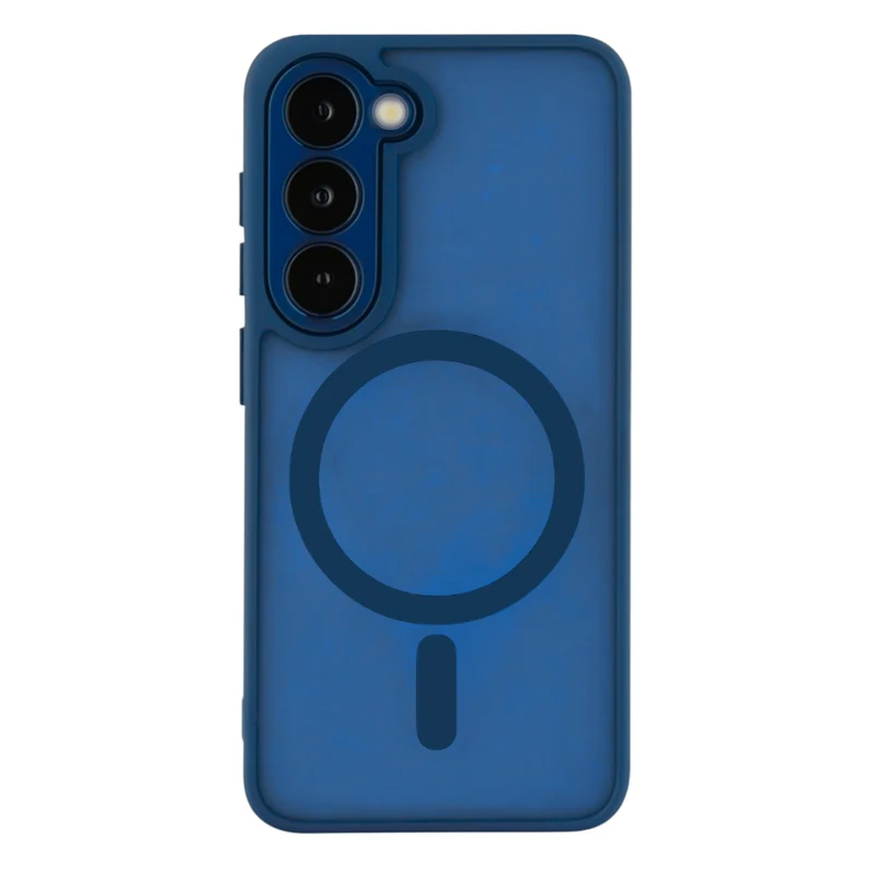 LindeCovers Samsung Galaxy S22 Plus Premium Transparent Cover – MagSafe Kompatibel 04 Dark Blue