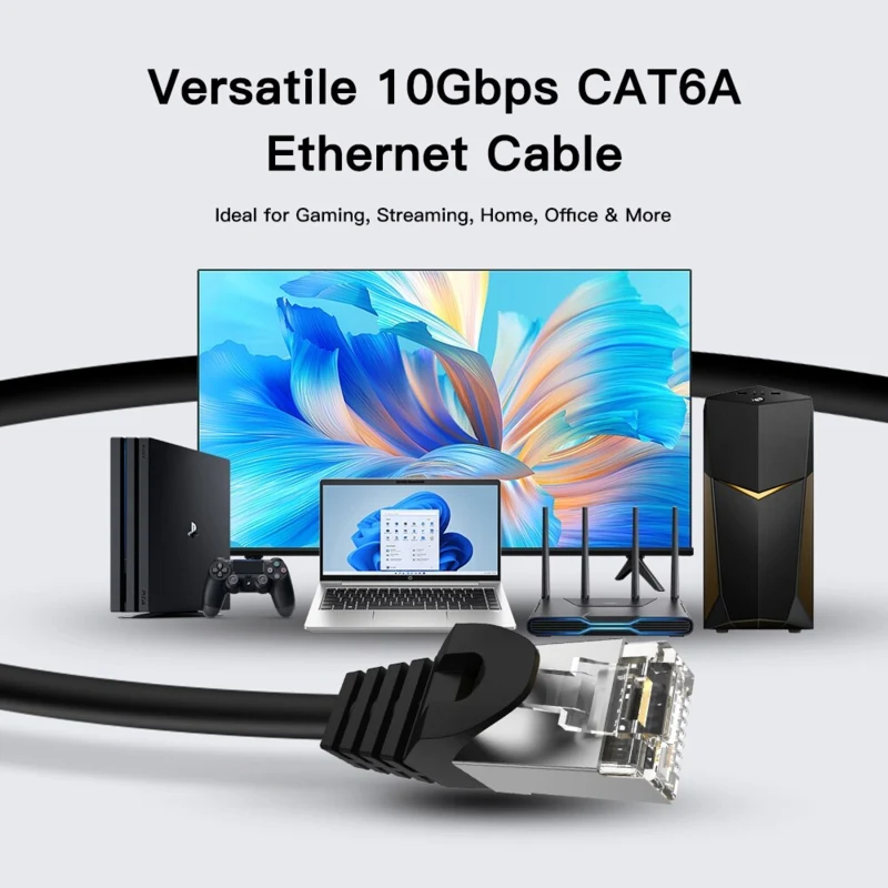 LindeCables CAT6A S/FTP Netværkskabel - 0.5 m