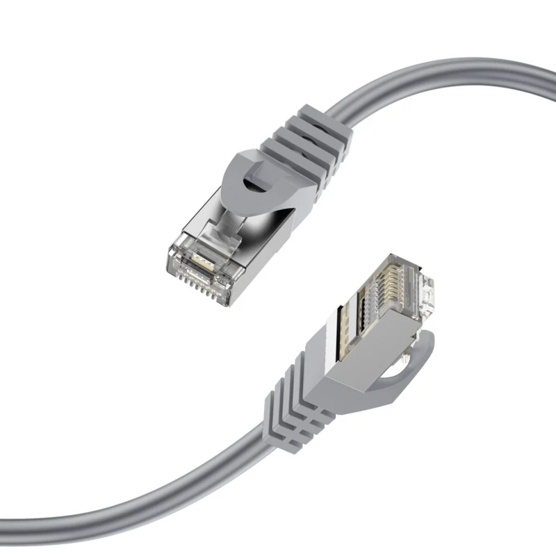 LindeCables CAT6A S/FTP Netværkskabel - 1 m Grå