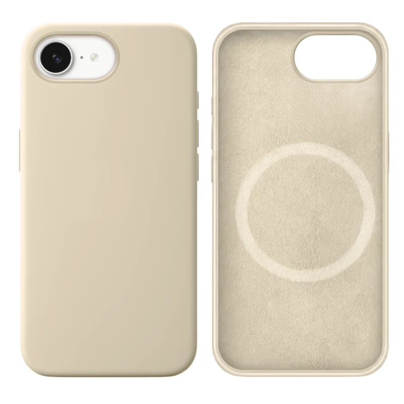 LindeCovers iPhone 16e Silikonecover - MagSafe Kompatibel 11 Antique White