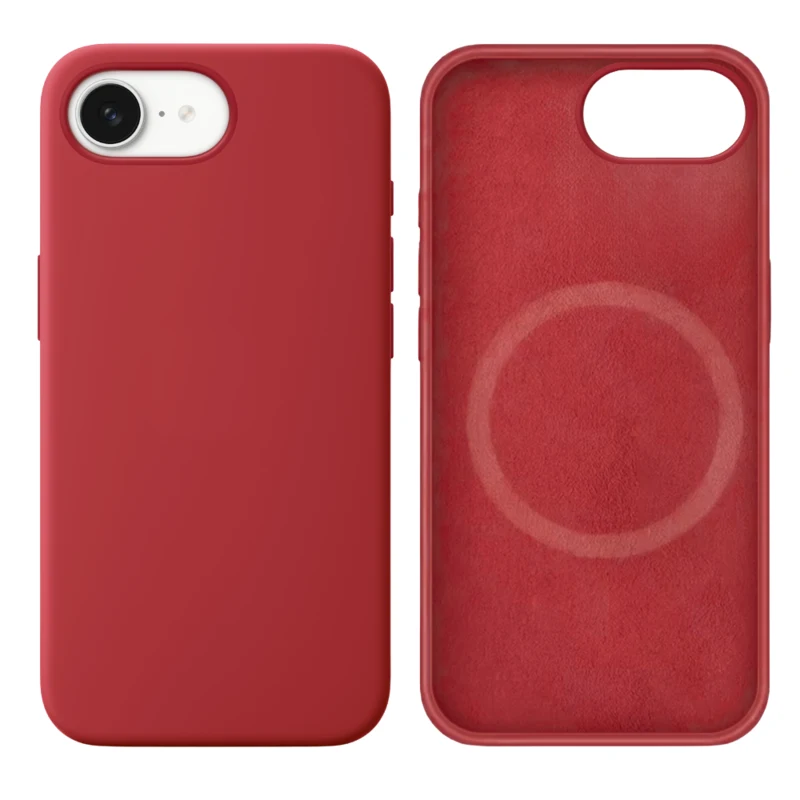 LindeCovers iPhone 16e Silikonecover - MagSafe Kompatibel 25 Camellia Red