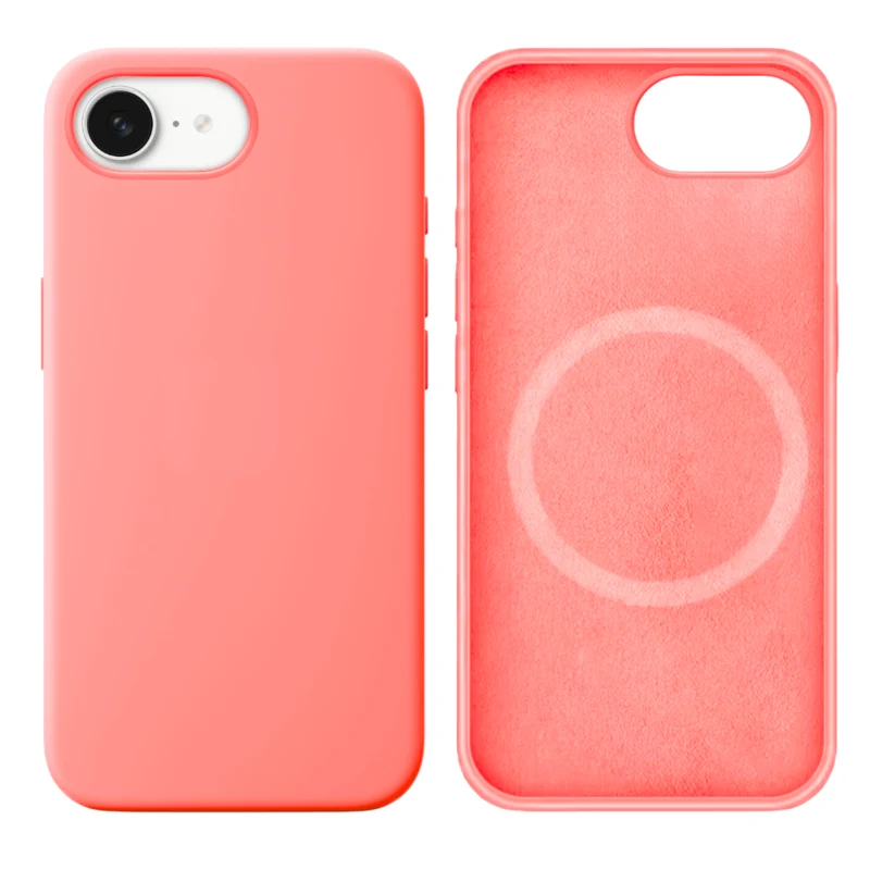 LindeCovers iPhone 16e Silikonecover - MagSafe Kompatibel 12 Pink
