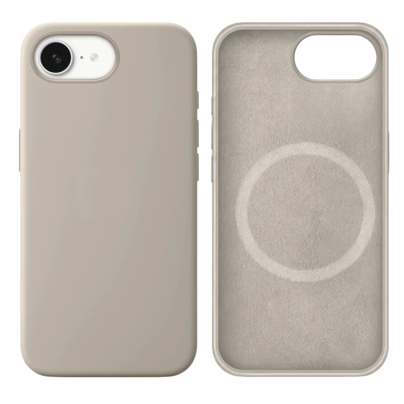 LindeCovers iPhone 16e Silikonecover - MagSafe Kompatibel 10 Rock Gray