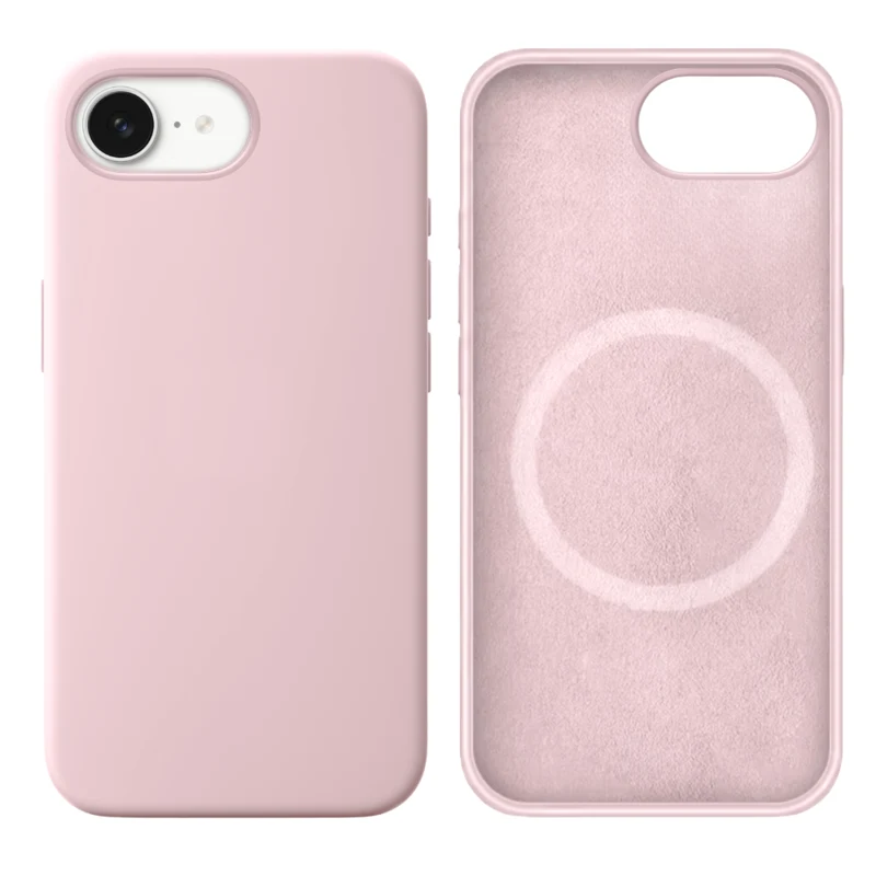 LindeCovers iPhone 16e Silikonecover - MagSafe Kompatibel 75 Gray Pink