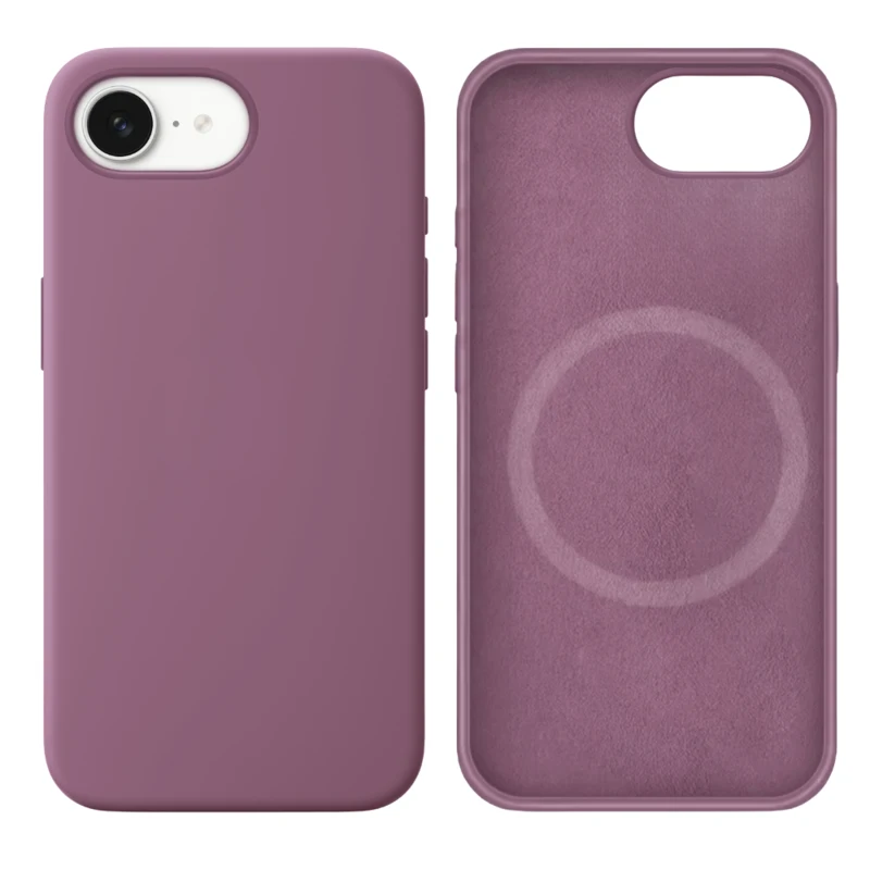 LindeCovers iPhone 16e Silikonecover - MagSafe Kompatibel 62 Black Currant