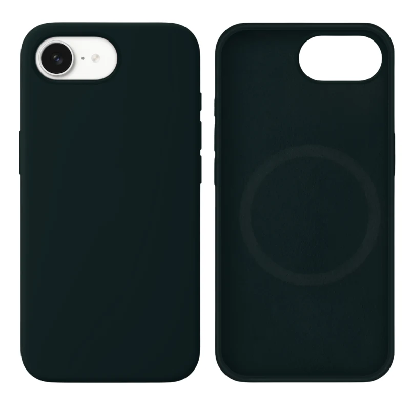 LindeCovers iPhone 16e Silikonecover - MagSafe Kompatibel 49 Green Black